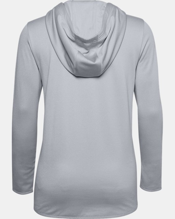 Women's Armour Fleece® Big Logo Shine Hoodie, Gray, pdpMainDesktop image number 5